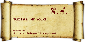 Muzlai Arnold névjegykártya